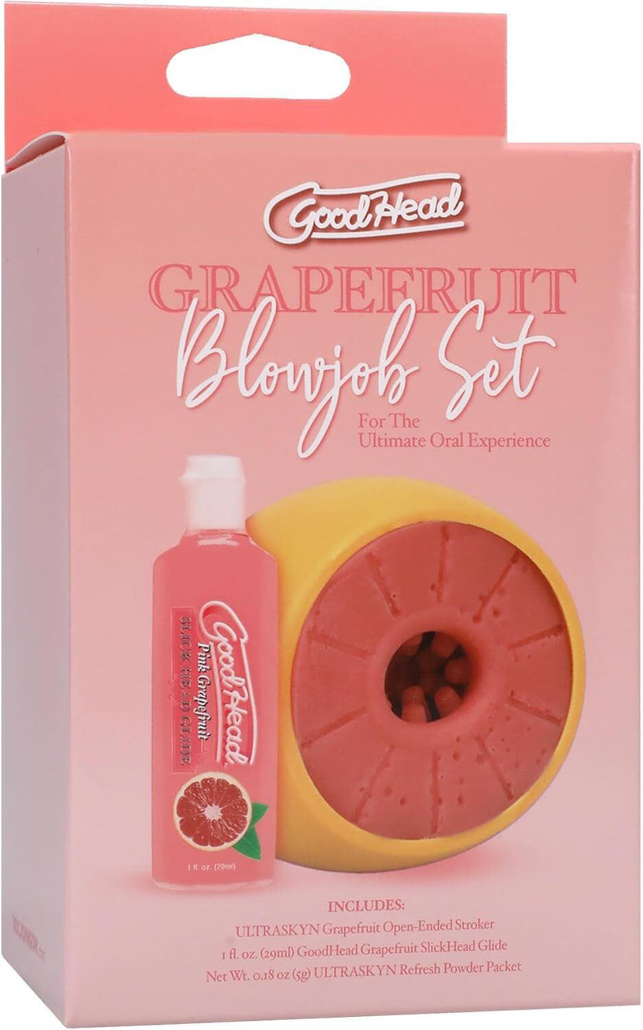 Набір для мінету Doc Johnson GoodHead Grapefruit Blowjob Set - Yellow