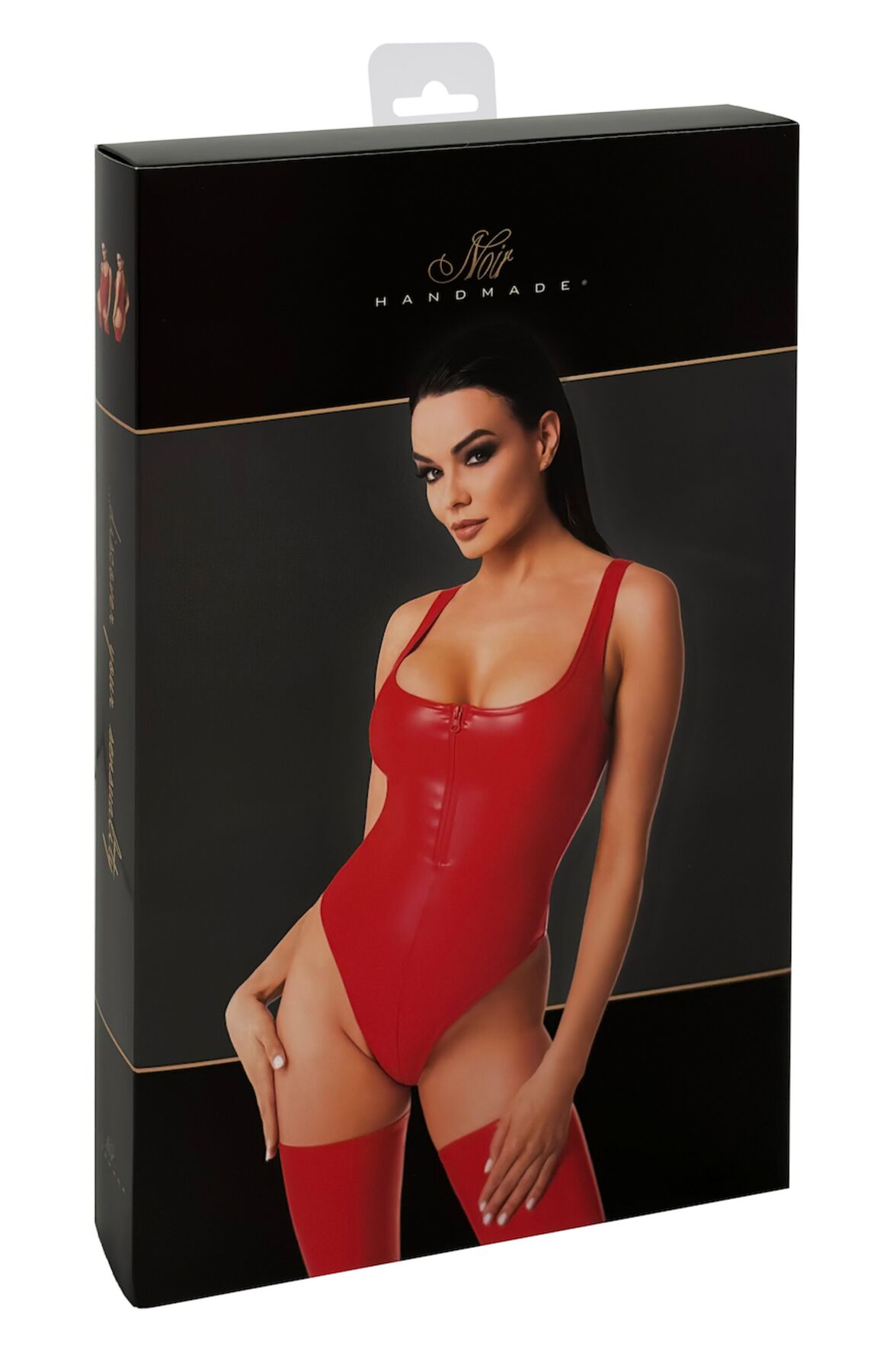 Боді Noir Handmade F352 Red powerwetlook body - L
