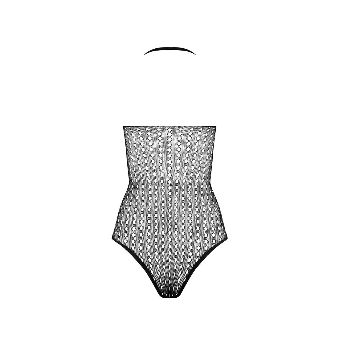 Бодістокінг з декольте Passion BS088 black, імітація корсетної шнурівки