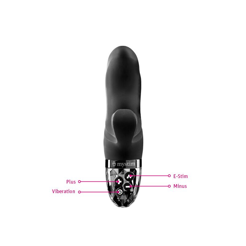 Вібратор-кролик з електростимуляцією Mystim Hop Hop Bob Black Edition