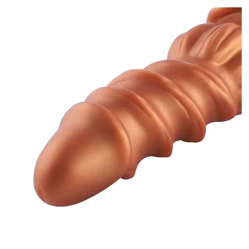 Фалоімітатор для секс-машин Hismith Spiral Grain Silicone Dildo Monster Series, спіральний рельєф