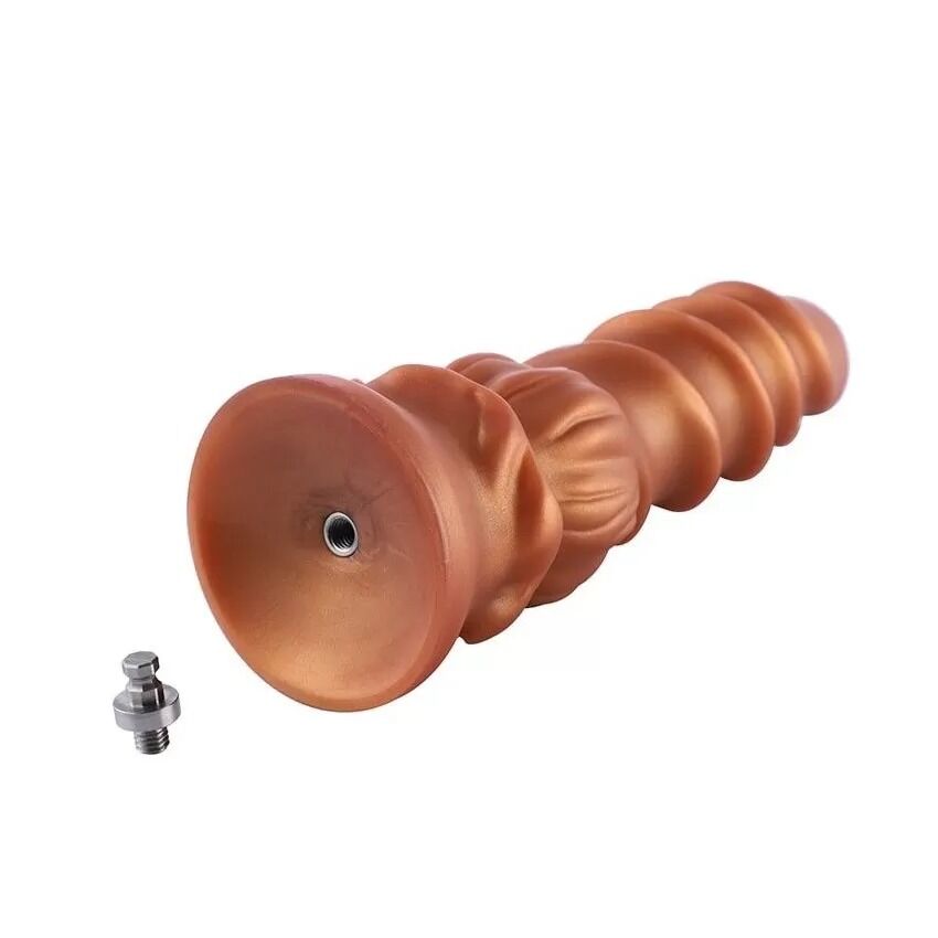 Фалоімітатор для секс-машин Hismith Spiral Grain Silicone Dildo Monster Series, спіральний рельєф