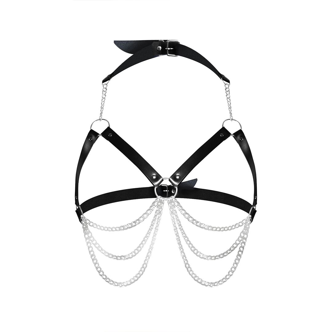 Жіноча портупея Art of Sex - Louise чорна XS-2XL, екошкіра