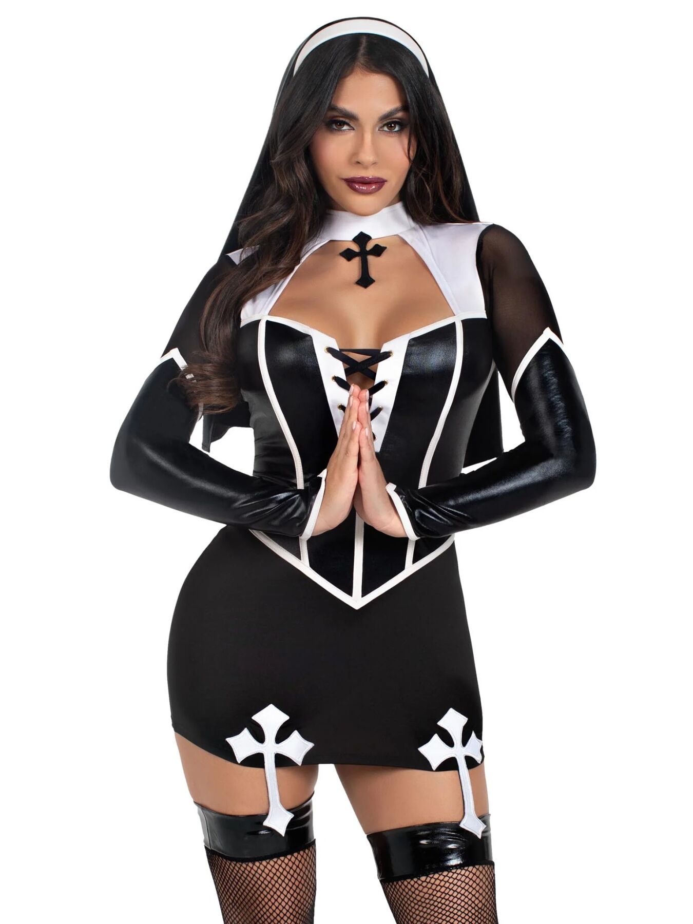 Костюм черниці Leg Avenue Holy Hottie Dress M