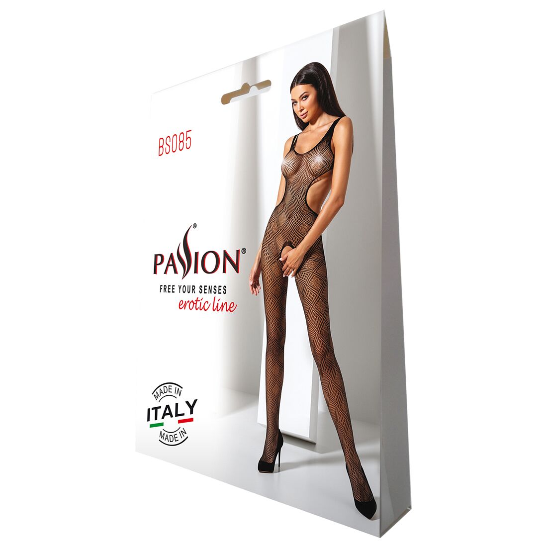 Еротичний бодістокінг з малюнком Passion BS085 black