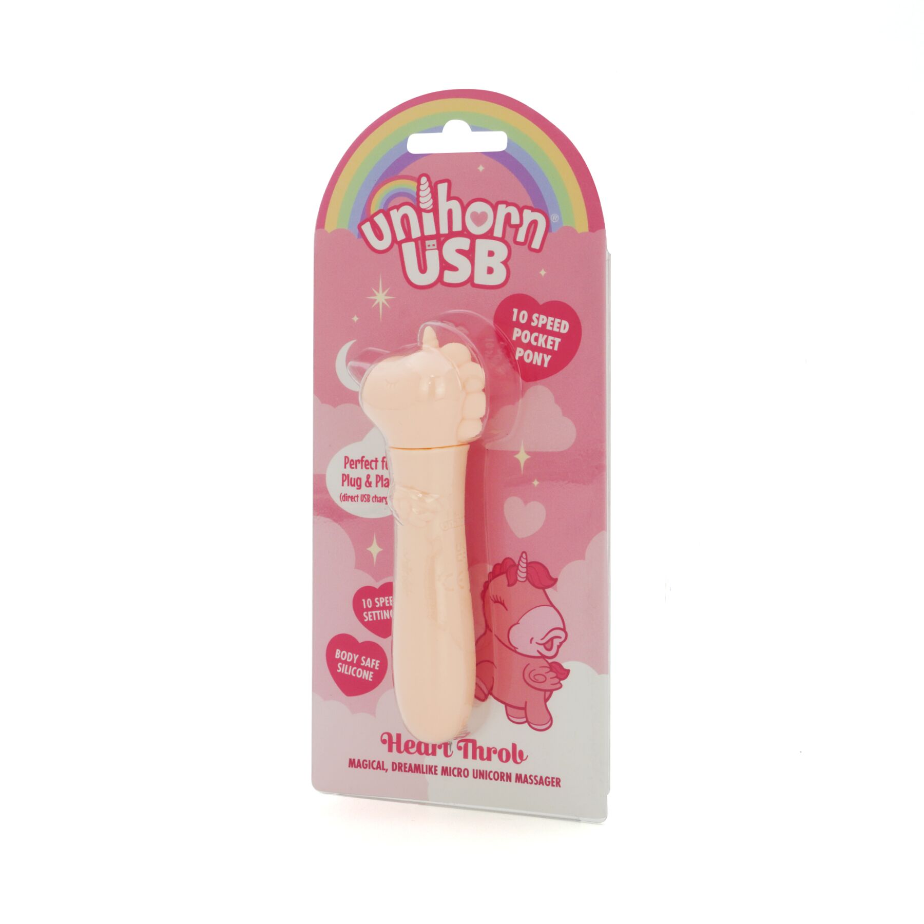 Вібратор-єдиноріжка Unihorn USB Bullet – Heart Throb, віброкуля, USB-зарядка, 10 режимів
