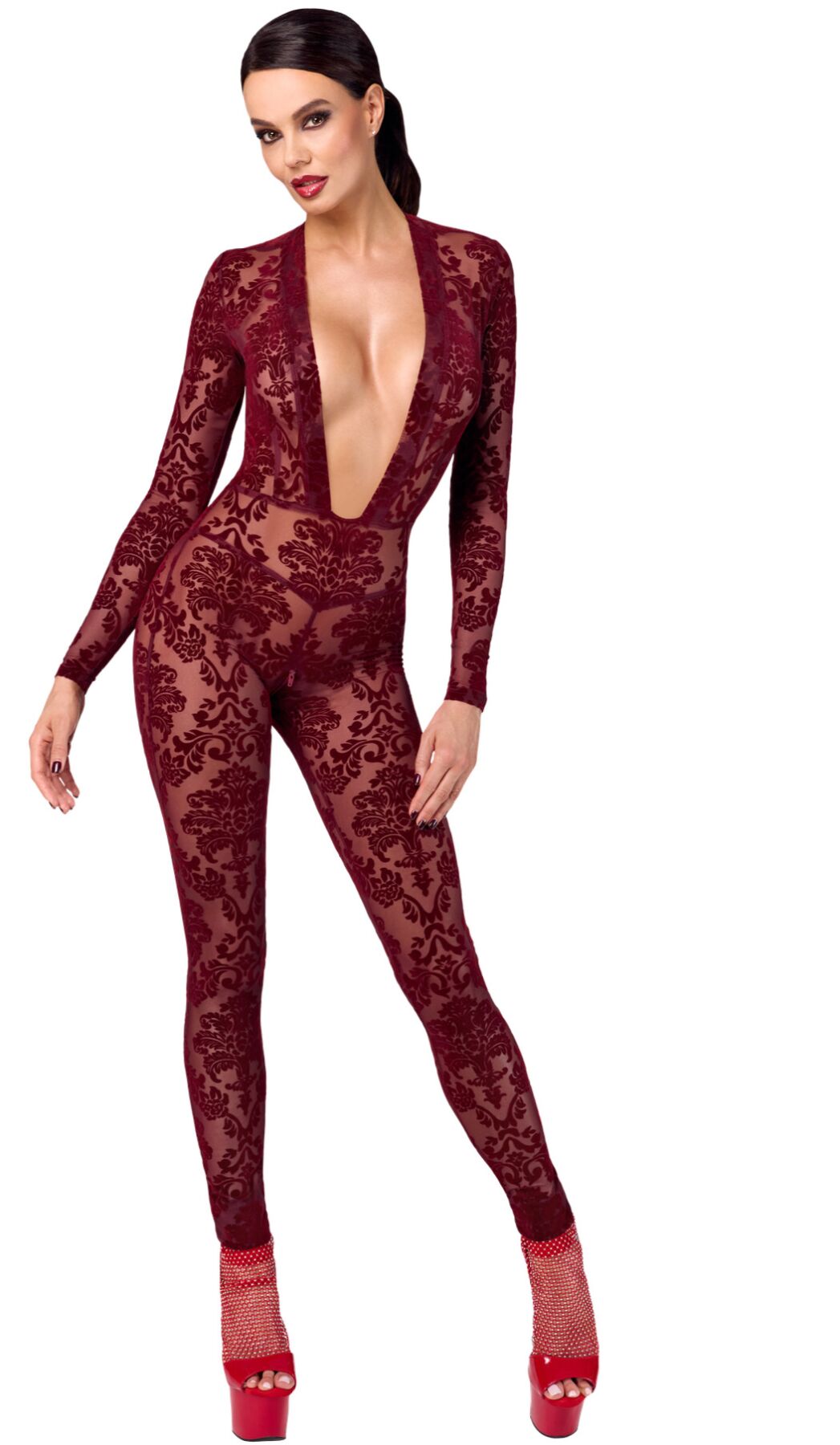 Бодістокінг Noir Handmade F382 Kink Royal Catsuit XS