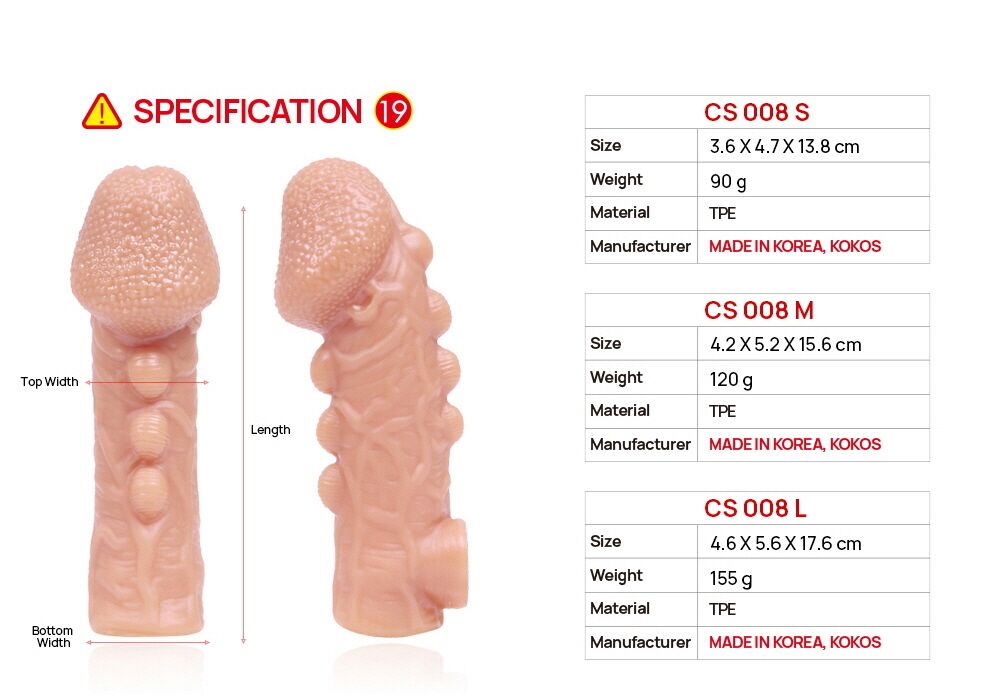 Насадка на член Kokos Cock Sleeve CS 008 L