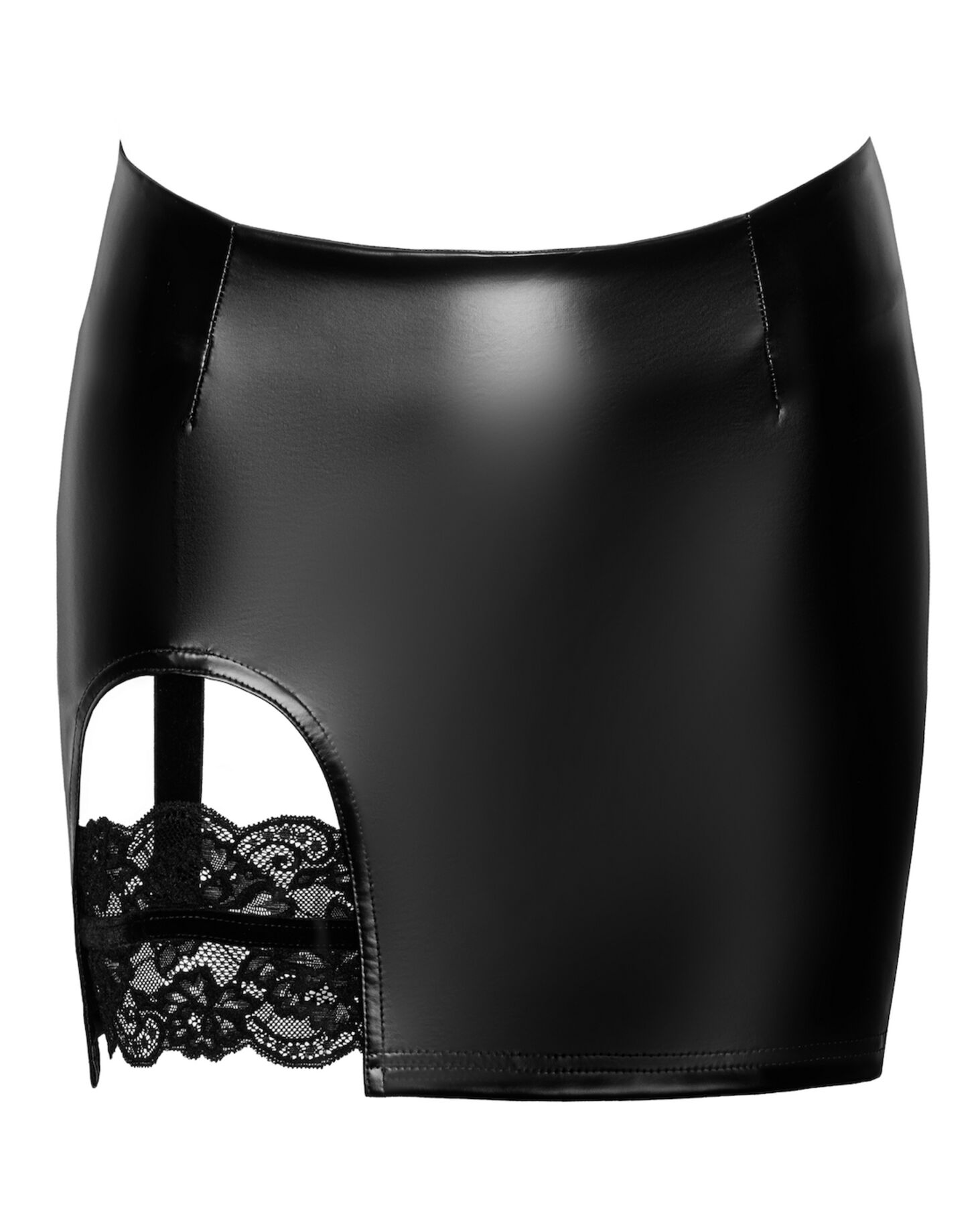 Спідниця Noir Handmade F345 Powerwetlook skirt with garter - XL