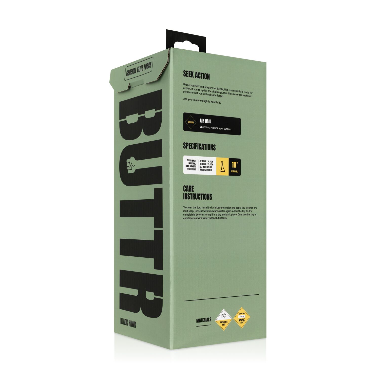 Фалоімітатор BUTTR - Black Hawk Curved Anal Dildo