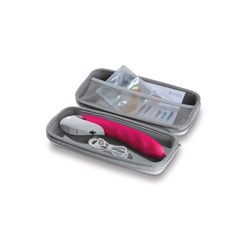 Потужний вібратор Mystim Sassy Simon Pink з двома моторами і стимулювальним рельєфом