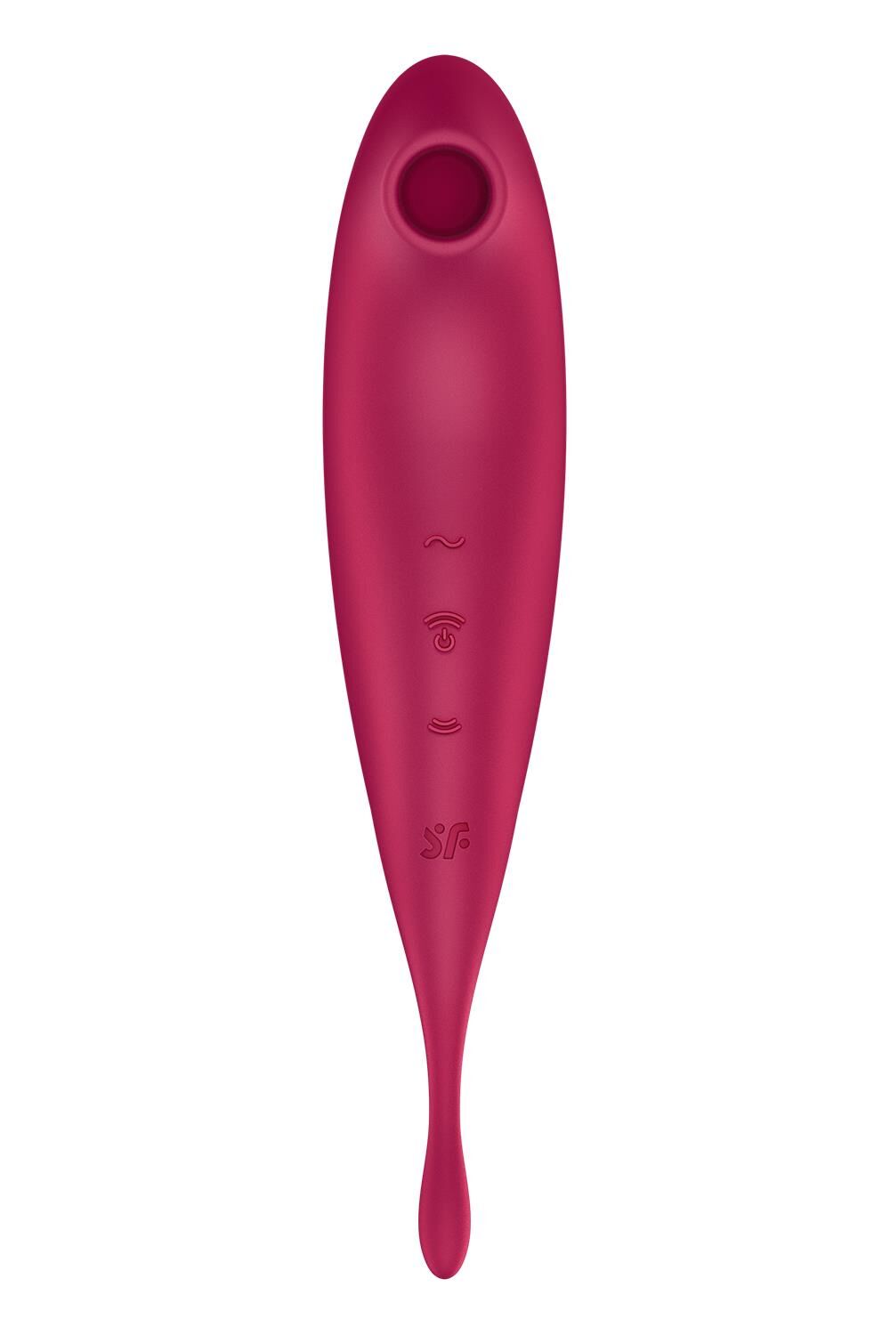 Смарт-вібратор для клітора з вакуумною стимуляцією Satisfyer Twirling Pro+ dark red