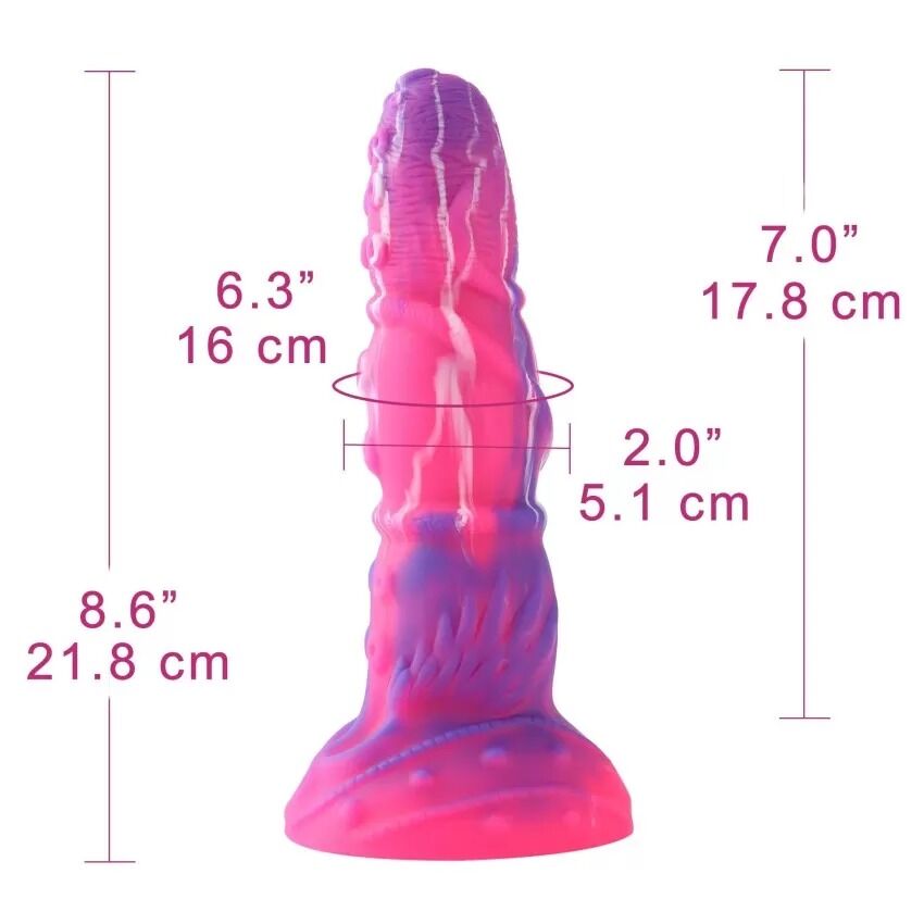 Фалоімітатор для секс-машин Hismith Tentacle Silicone Dildo Monster Series, KlicLok та присоска