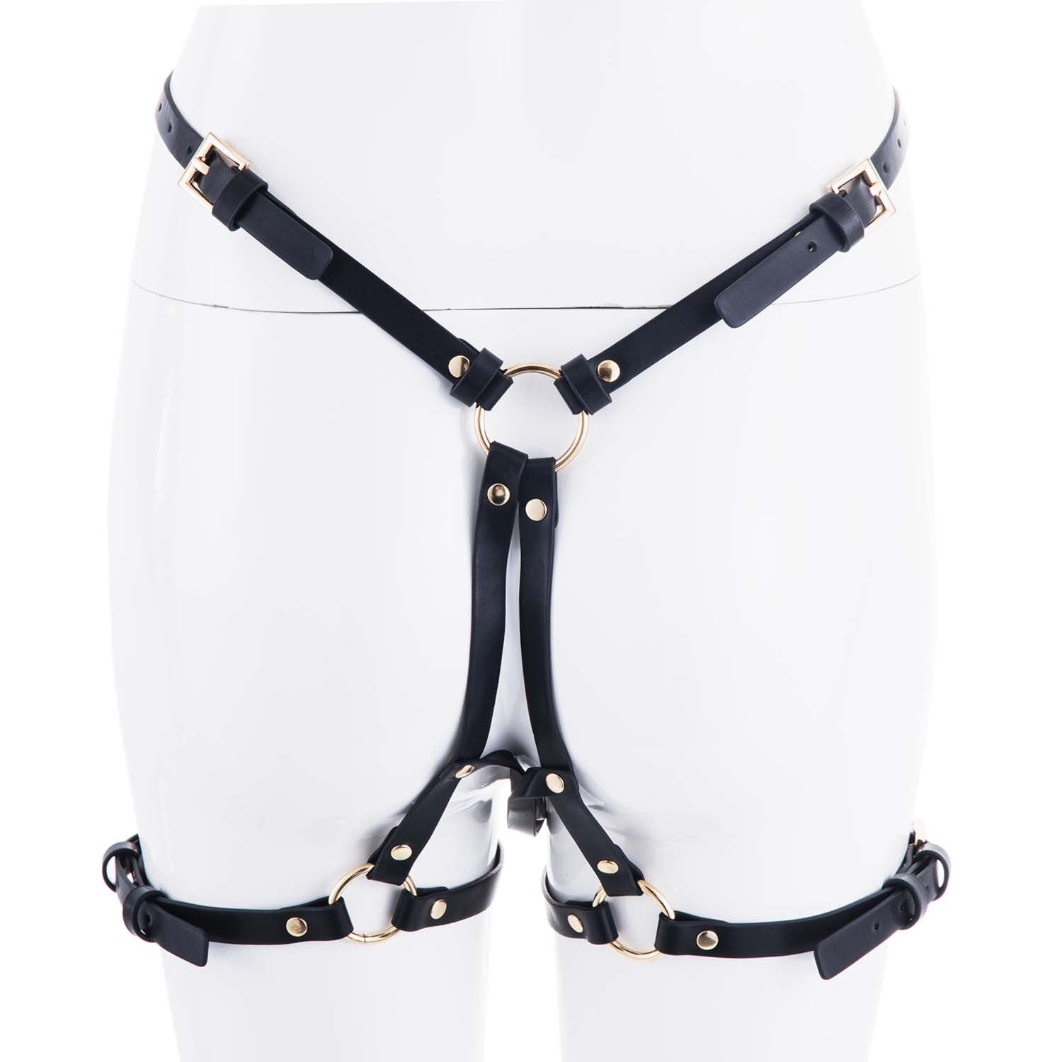 Страпон LOCKINK SEVANDA Queen Sheba Strapon Golden Dildo, регульовані кріплення, силіконовий дилдо