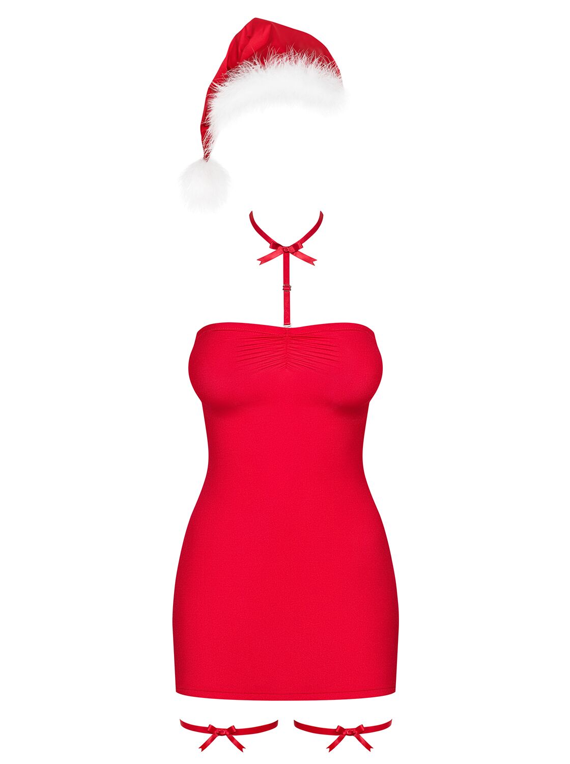 Сорочка Obsessive Kissmas chemise red S/M