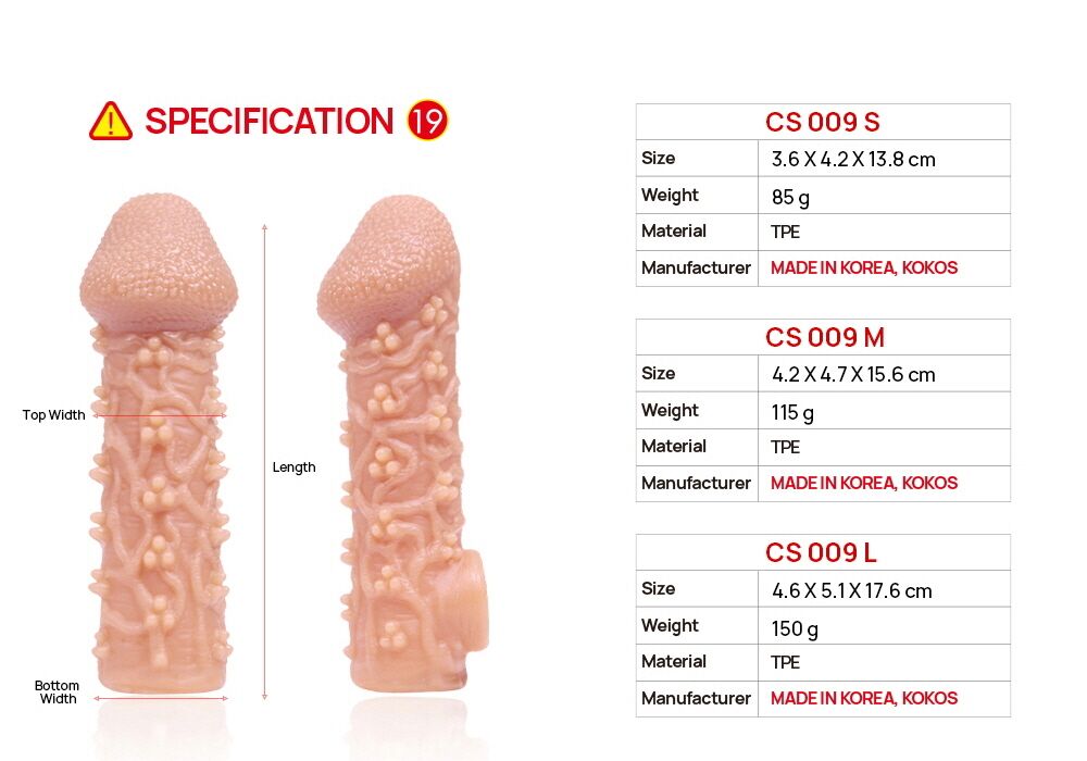 Насадка на член Kokos Cock Sleeve CS 009 M