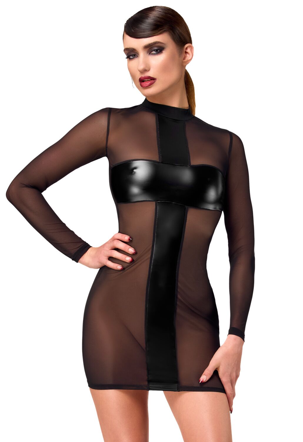 Сукня Noir Handmade F369 Crossfire Mesh & Wetlook Mini dress S