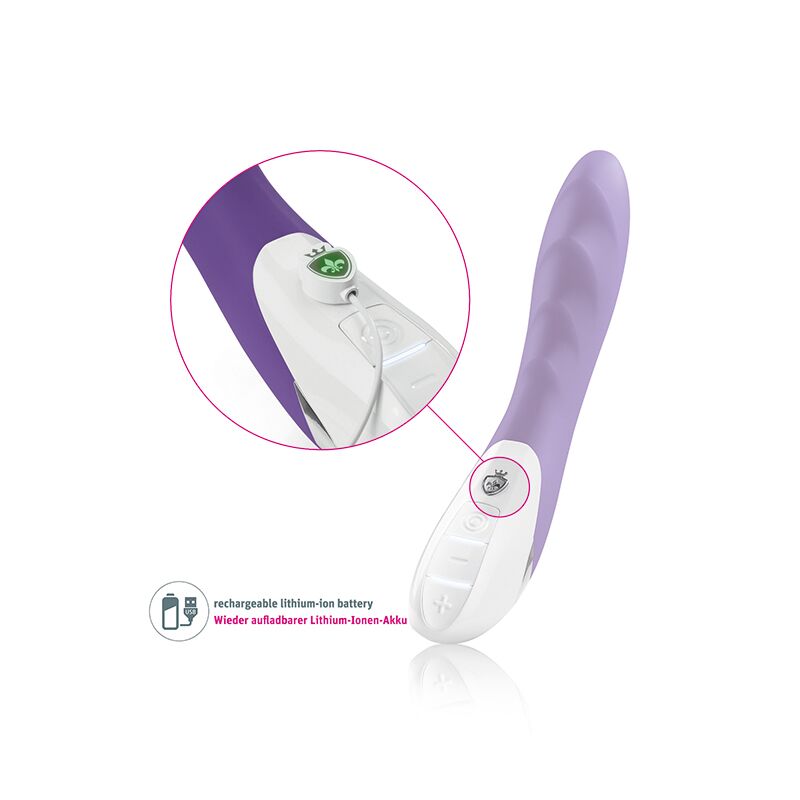 Потужний вібратор Mystim Sassy Simon Purple з двома моторами і стимулюючим рельєфом