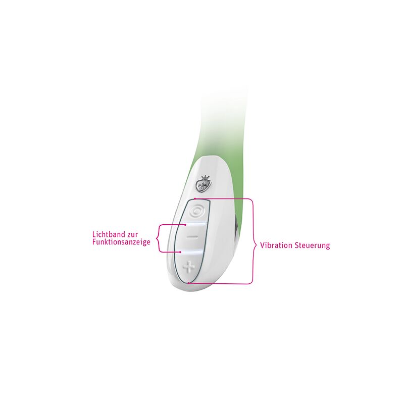 Потужний вібратор Mystim Sassy Simon Green з двома моторами і стимулюючим рельєфом