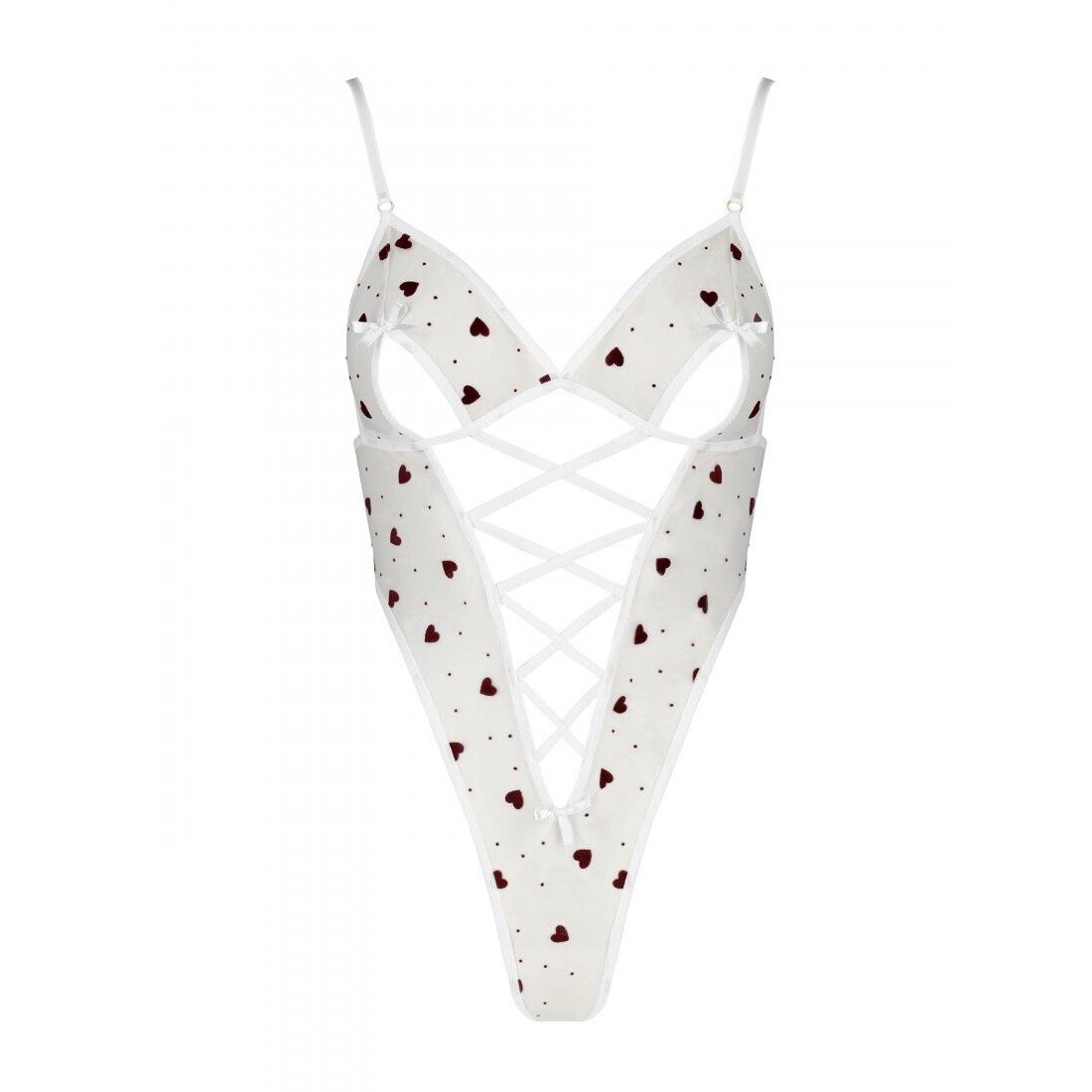 Еротичний боді з малюнком Passion LOVELIA BODY XXL/XXXL, white