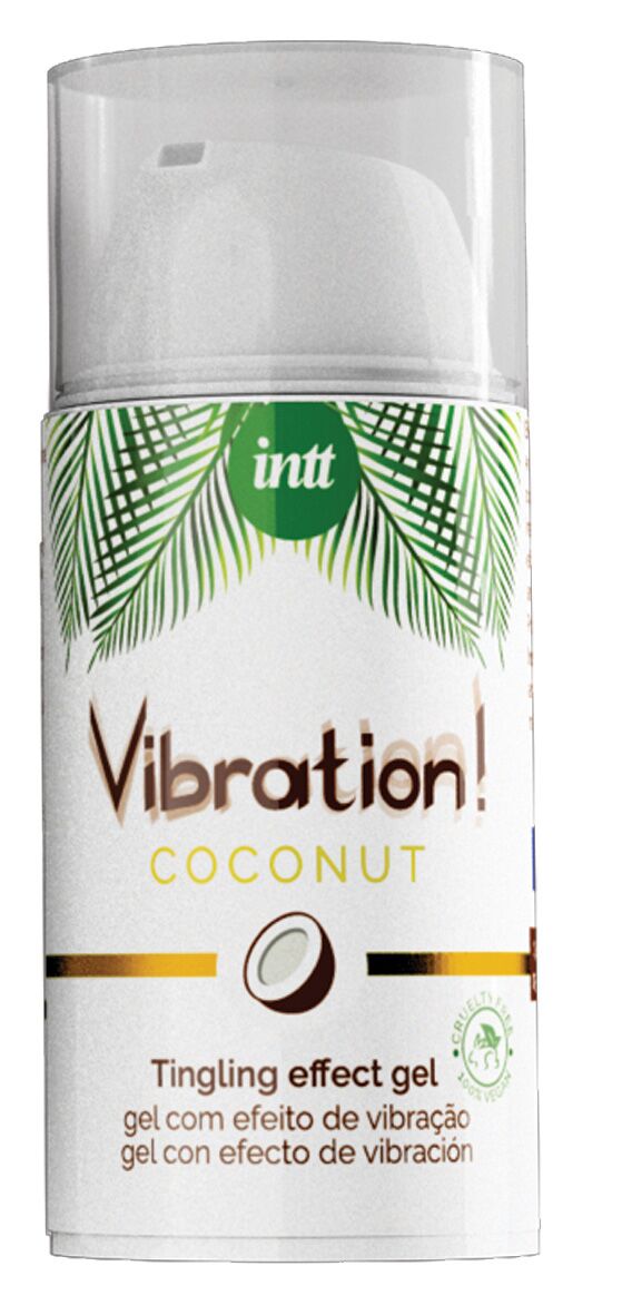 Рідкий вібратор Intt Vibration Coconut Vegan (15 мл),  дуже смачний, діє до 30 хвилин