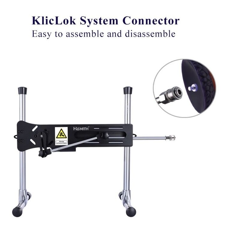 Фалоімітатор для секс-машин Hismith 8.35″ Curved Silicone Dildo Red Monster Series, система KlicLok