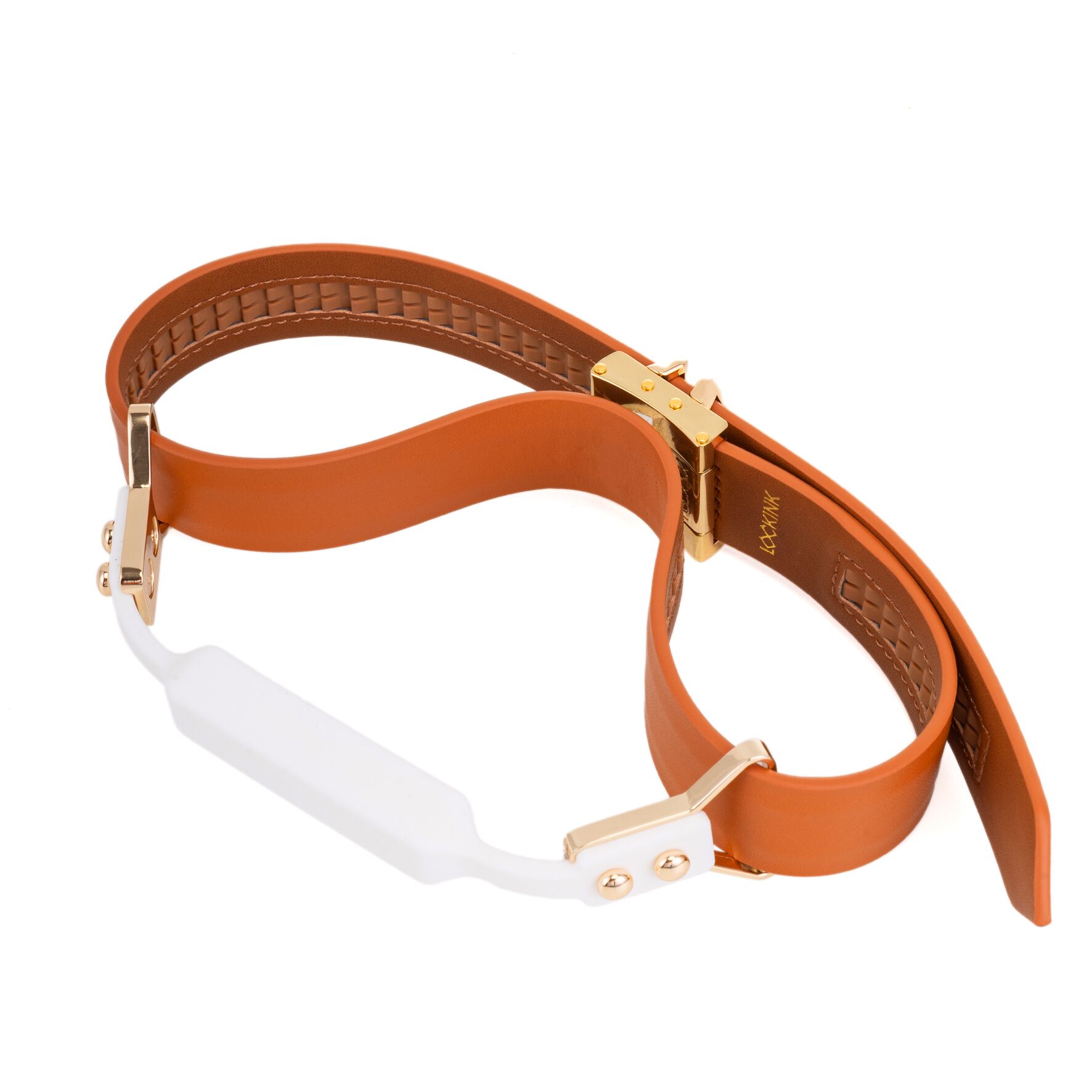 Набір кляпів LOCKINK Ball-Gag & Gag-bite Set, коричневий, шкіряний ремінь, 2 насадки – куля та трензель