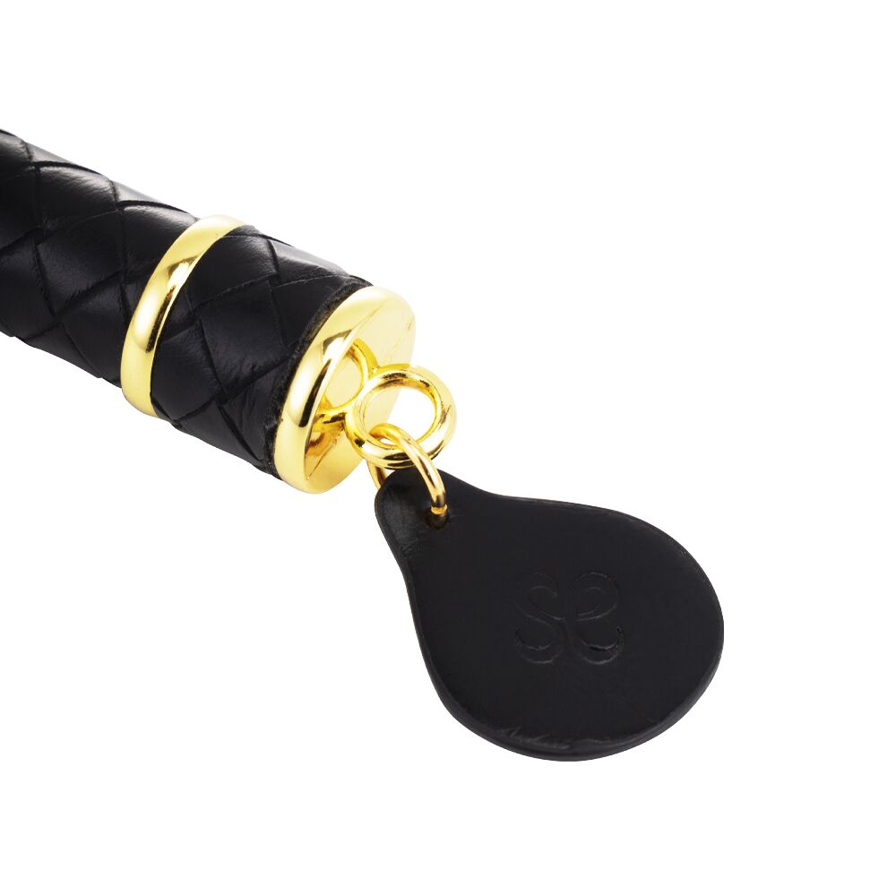 Флогер LOCKINK SEVANDA Red & Black Braided Tail Flogger, червоно-чорний, хвости з вузликами