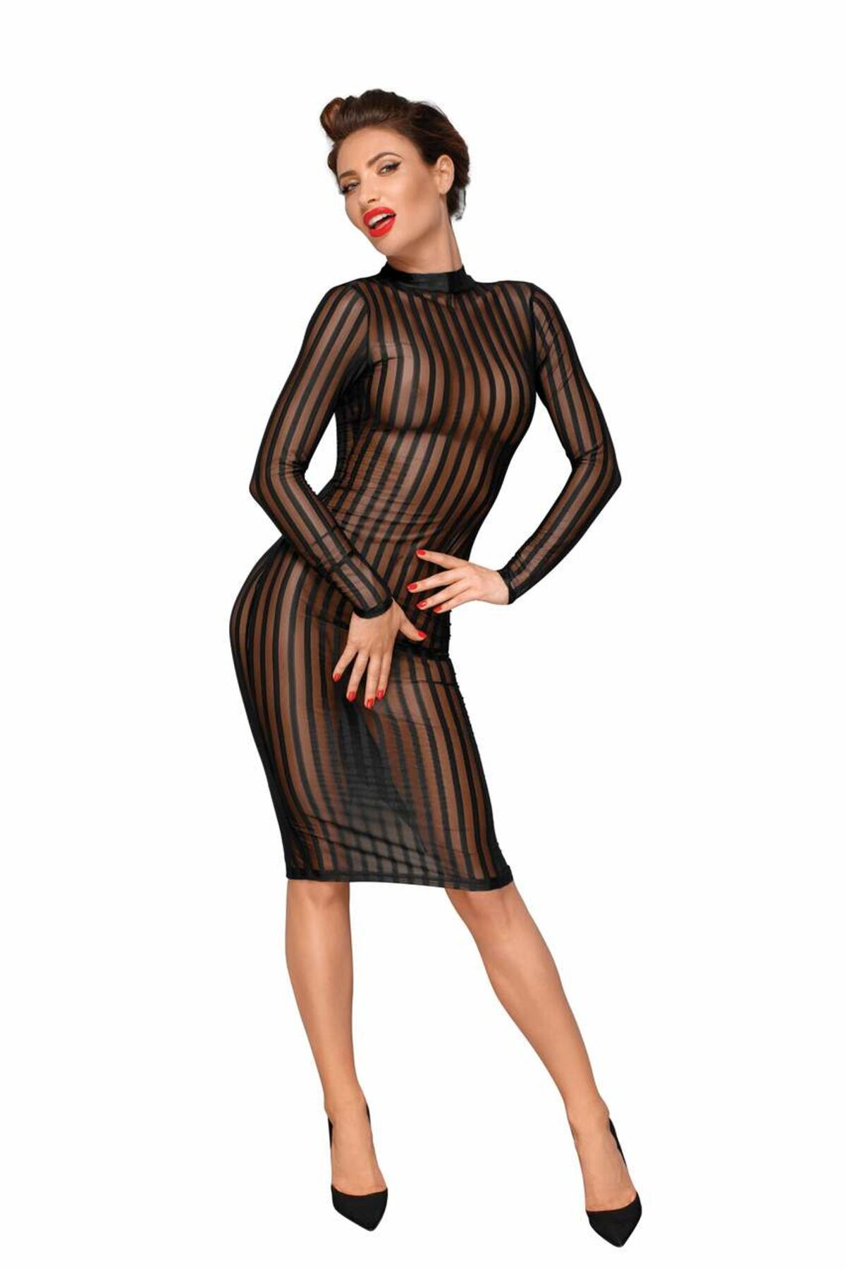 Сукня з мокрим ефектом Noir Handmade F182 Classic dress made of elastic tulle, S