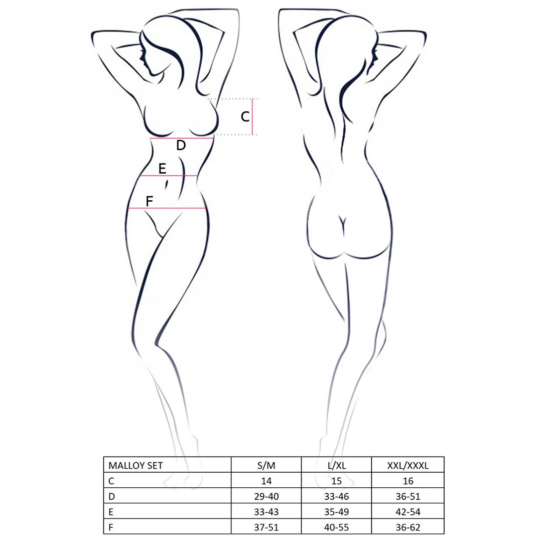 Костюм зайчика Passion MALLOY SET XXL/XXXL, трусики, топік і вушка