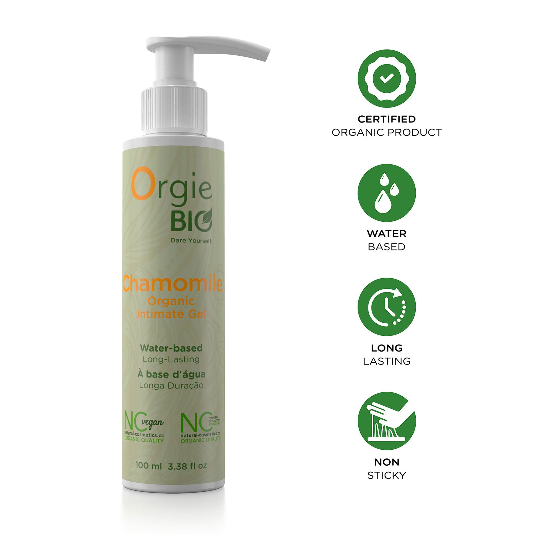 Лубрикант на водній основі Orgie – Bio Chamomile Organic Intimate Gel (100 мл), екстракт ромашки