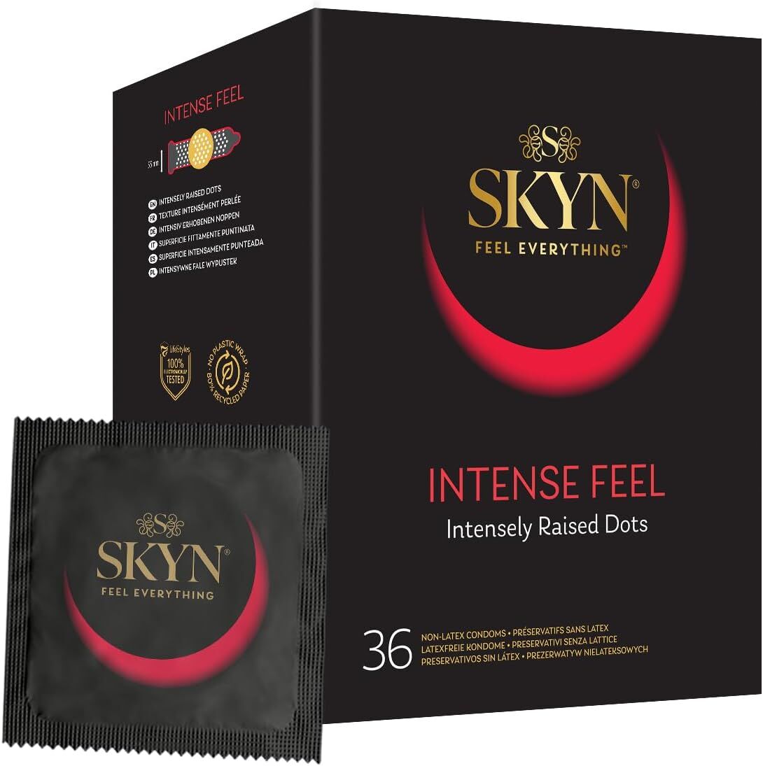 Безлатексні преміум-презервативи SKYN Intense Feel 36 шт, точковий рельєф