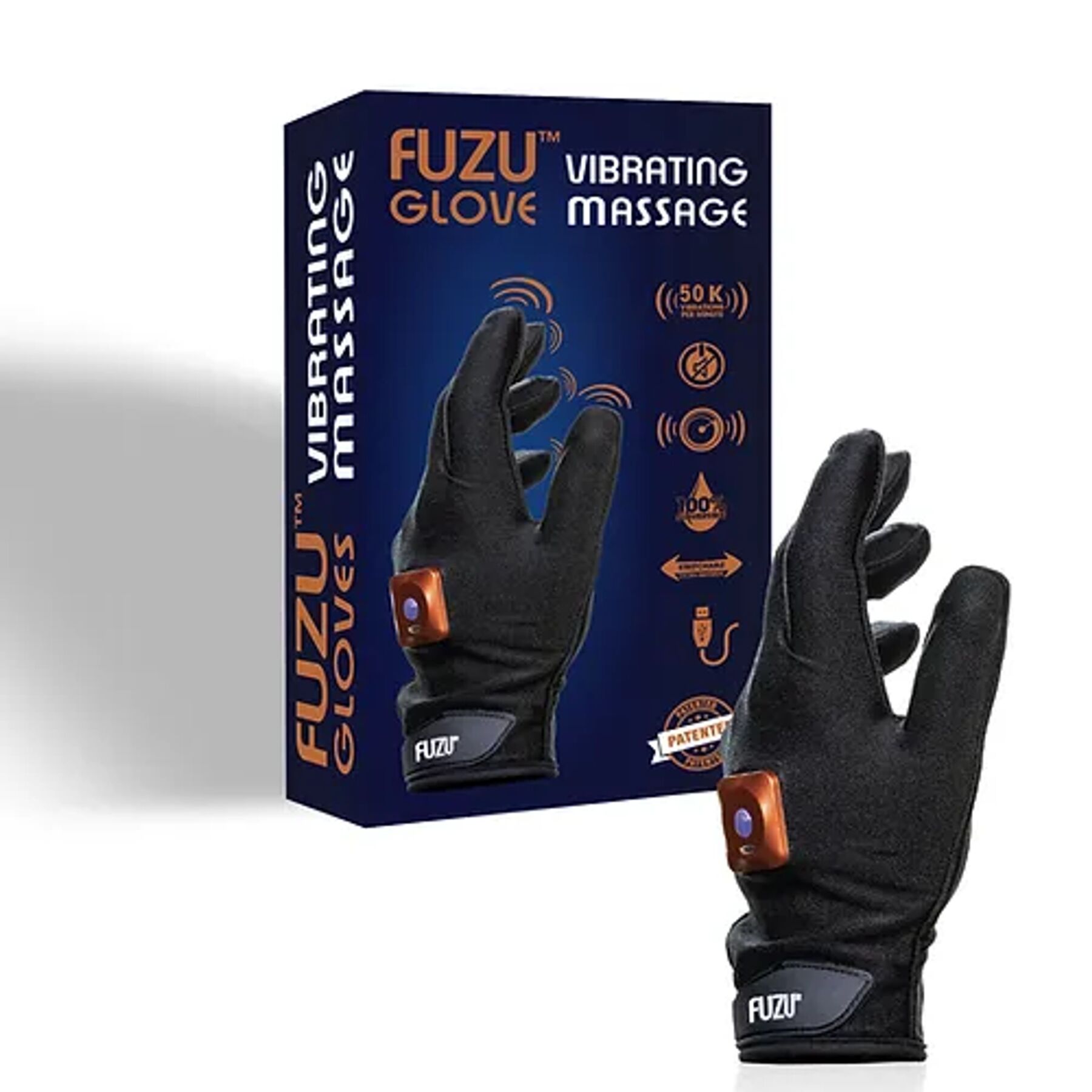 Віброрукавичка (ліва) FUZU Gloves Vibrating Massage Left Hand, 11 режимів
