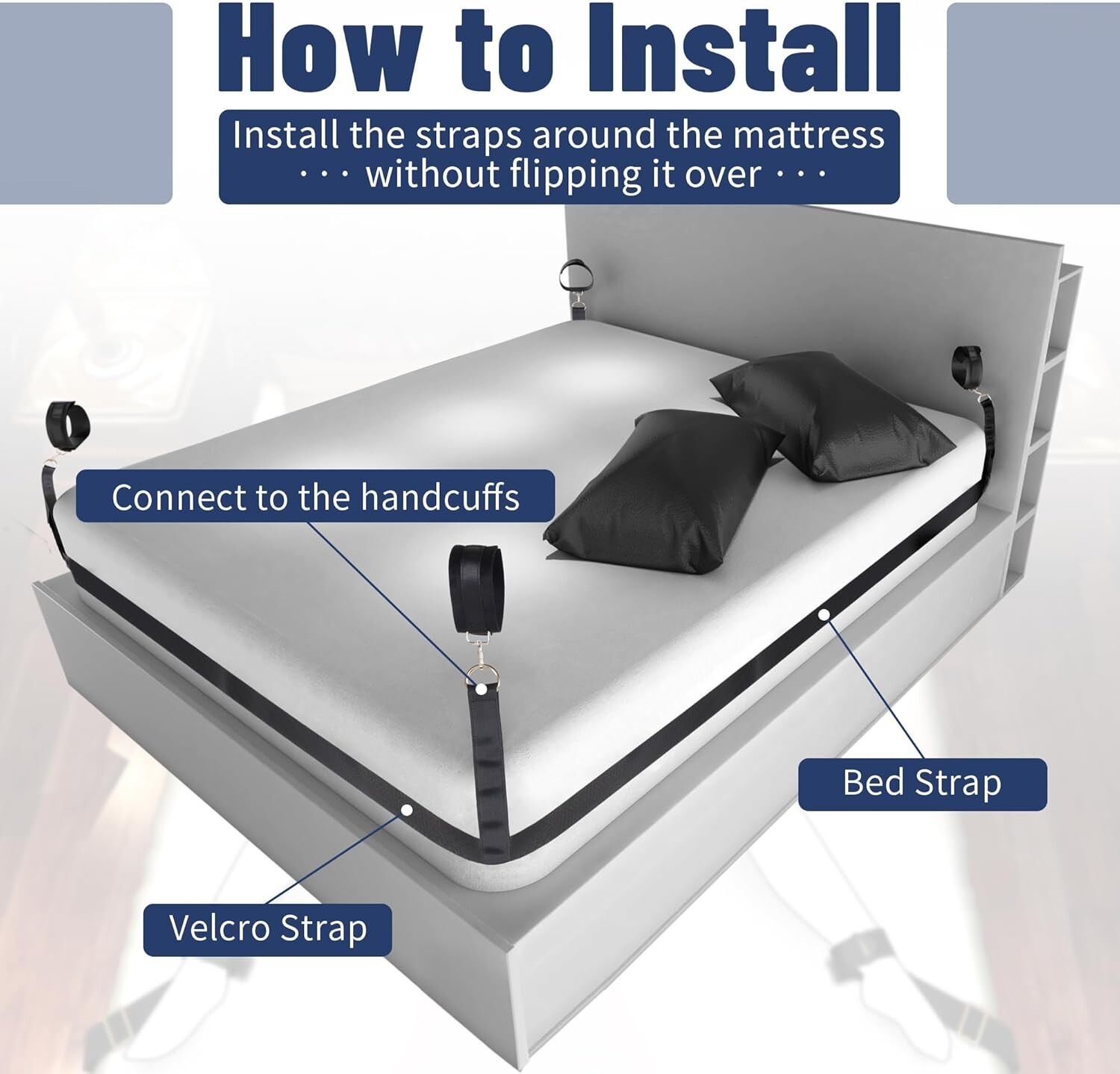 БДСМ-набір LOCKINK YEAHWOW Bed Restraint set