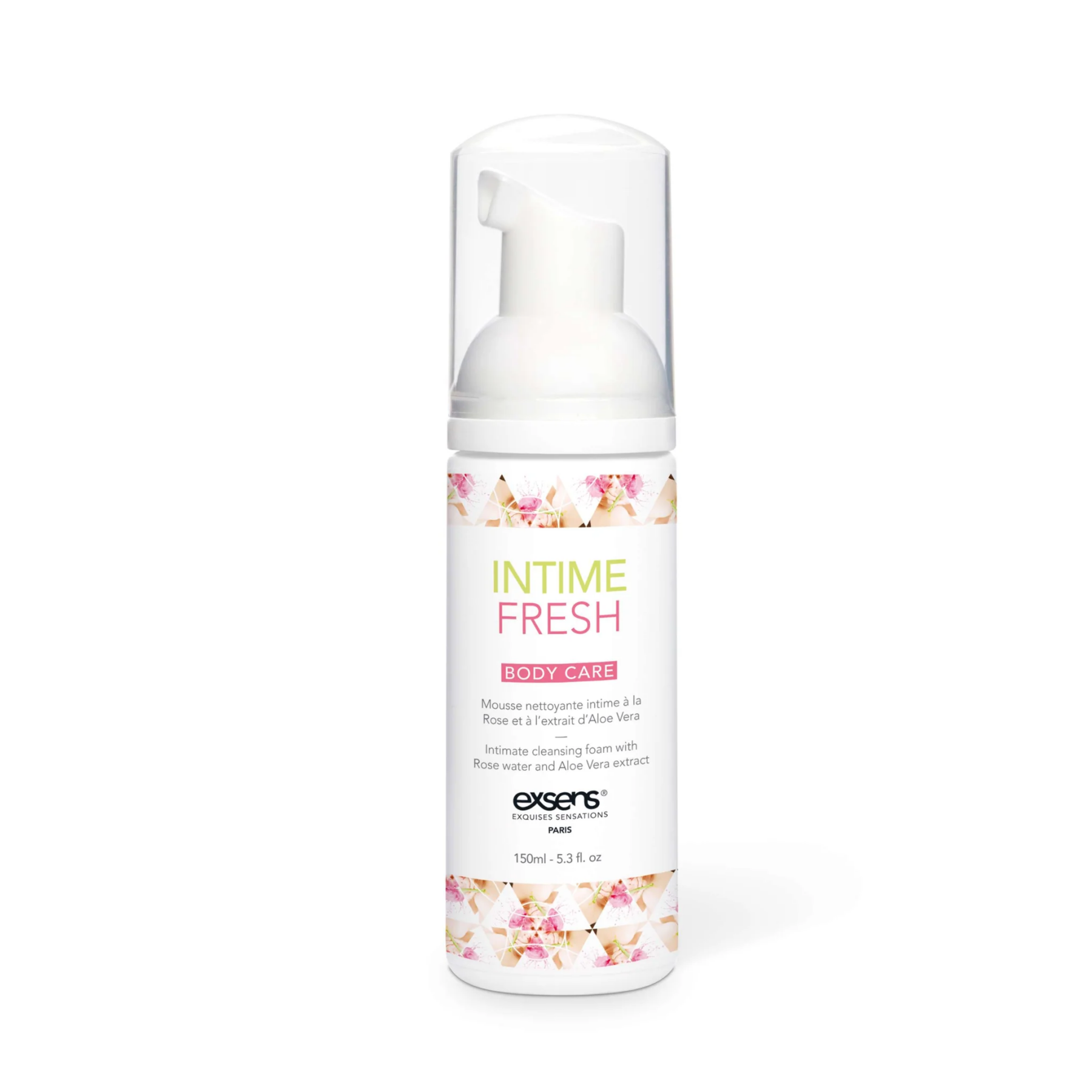 Піна для інтимної гігієни EXSENS Intime Fresh 150 мл, екстракт троянди і алое вера, натуральна