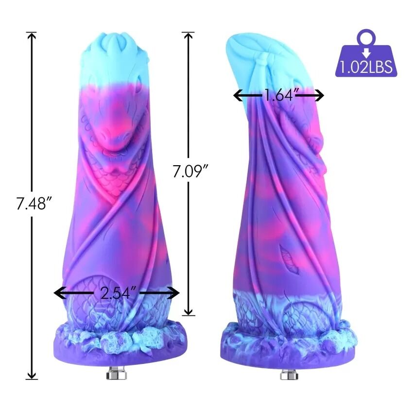 Фалоімітатор для секс-машин Hismith 7.48″ Silicone Dildo HSA139 Monster Series, система KlicLok