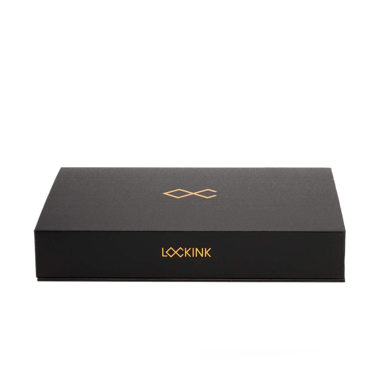 Нашийник з повідцем LOCKINK Tied Collar with Leash Set, чорний, ланцюг зі шкіряною петлею та карабіном