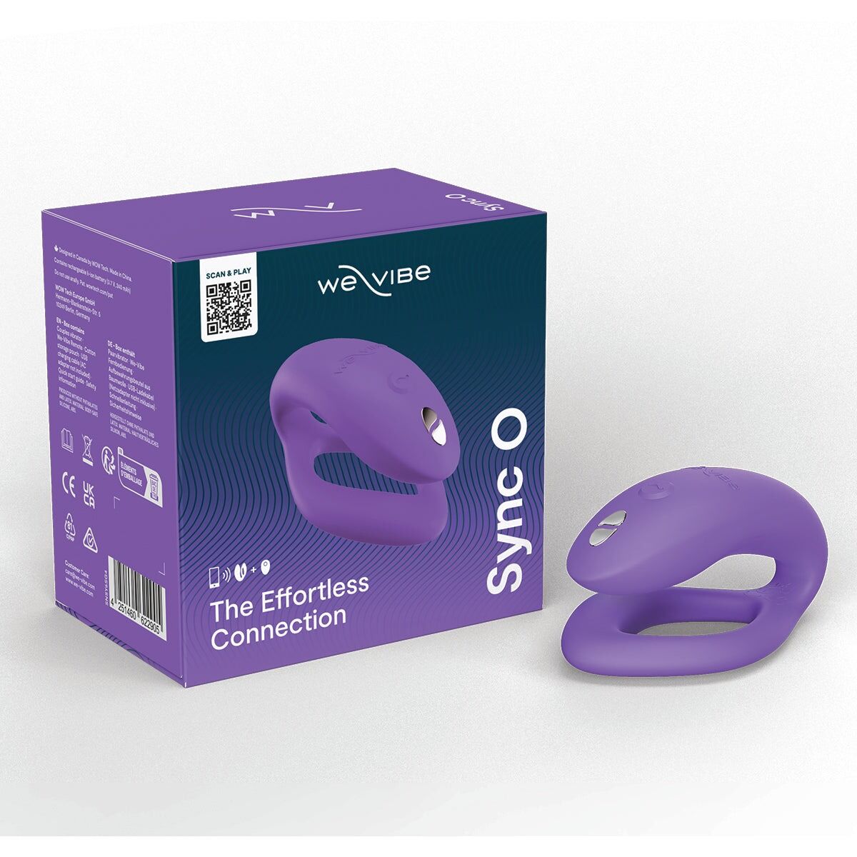 Смарт-вібратор для пар We-Vibe Sync O Light Purple, пульт ДК