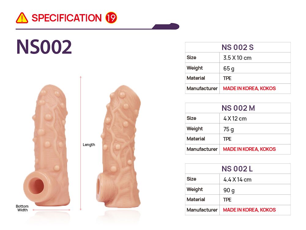 Насадка на член Kokos Nude Sleeve NS 002 M