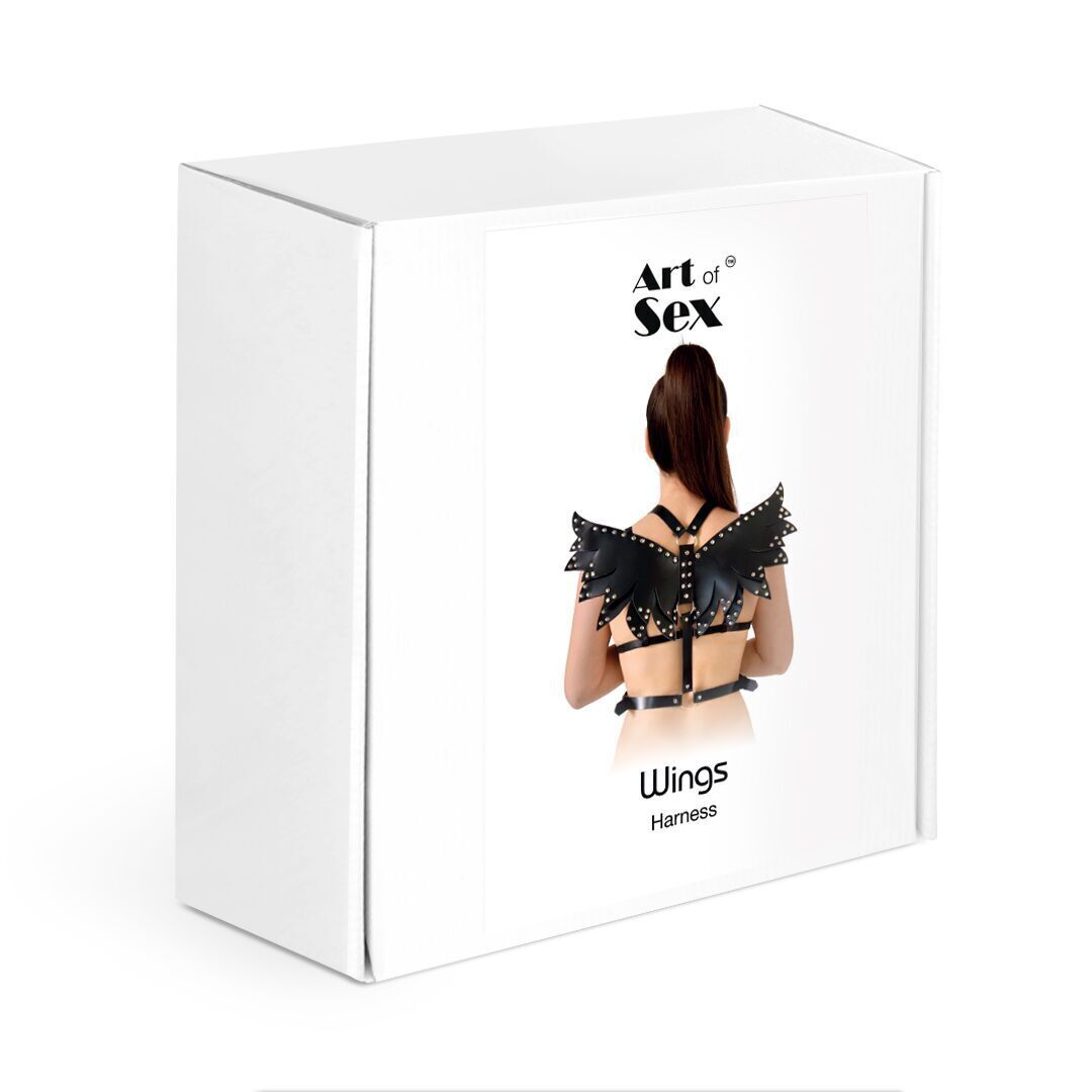 Жіноча портупея Art of Sex - Wings червона L-2XL, екошкіра