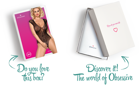 Бодістокінг із великої сітки з мереживом Obsessive B112 teddy S/M/L, чорний, з доступом