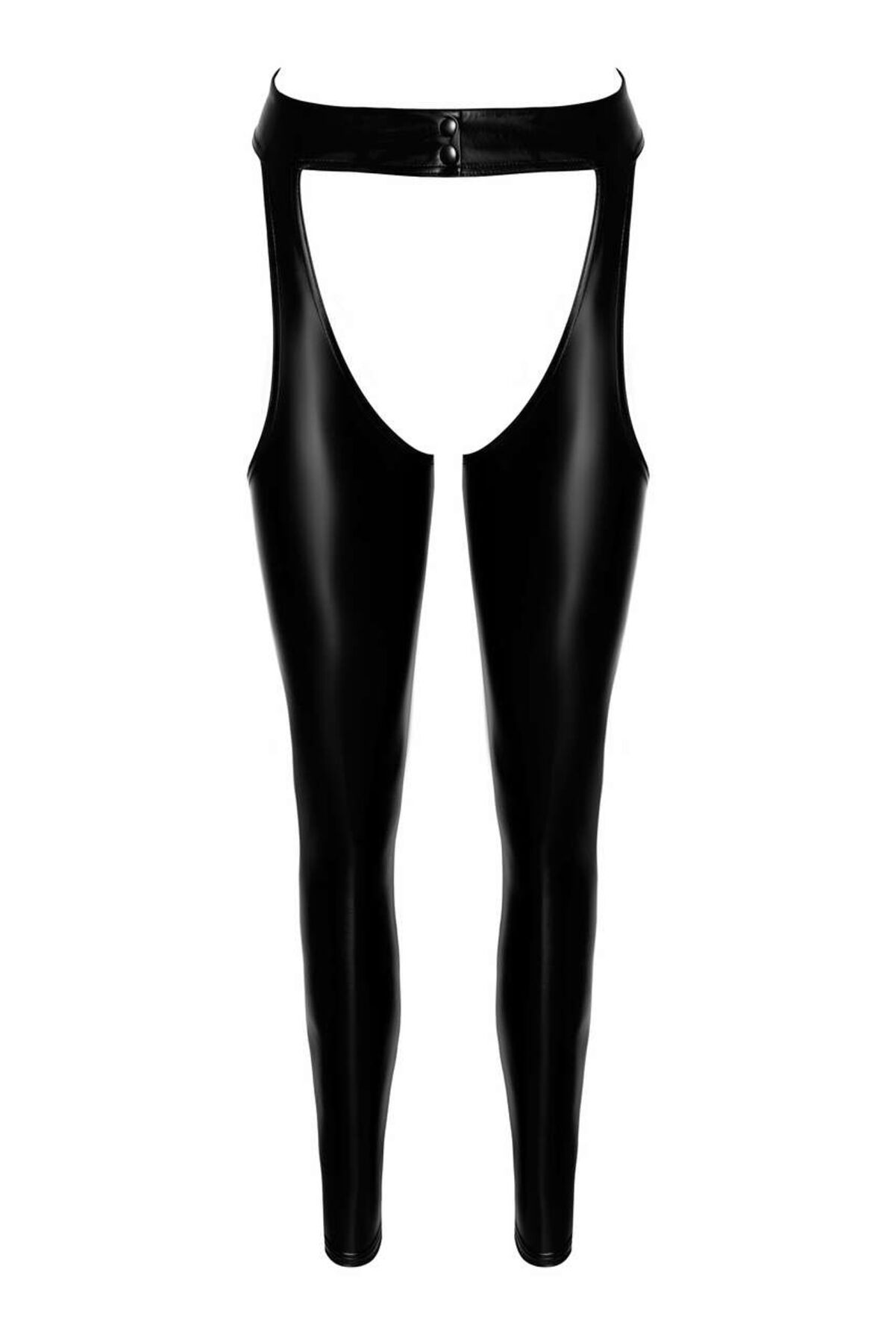 Легінси Noir Handmade F323 Rebel, L, black, під латекс, з відкритими стегнами та сідницями