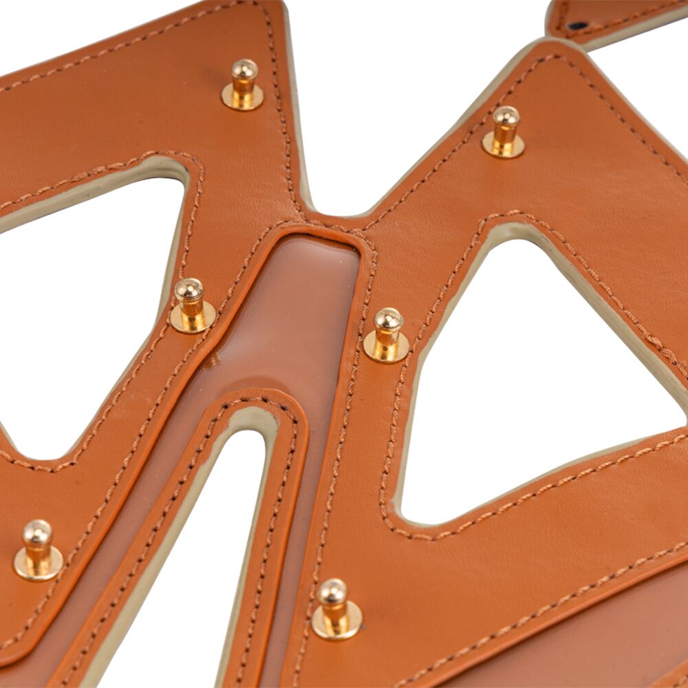 Маска на очі LOCKINK Vixen Blindfold, коричнева, натуральна шкіра, регульований обсяг