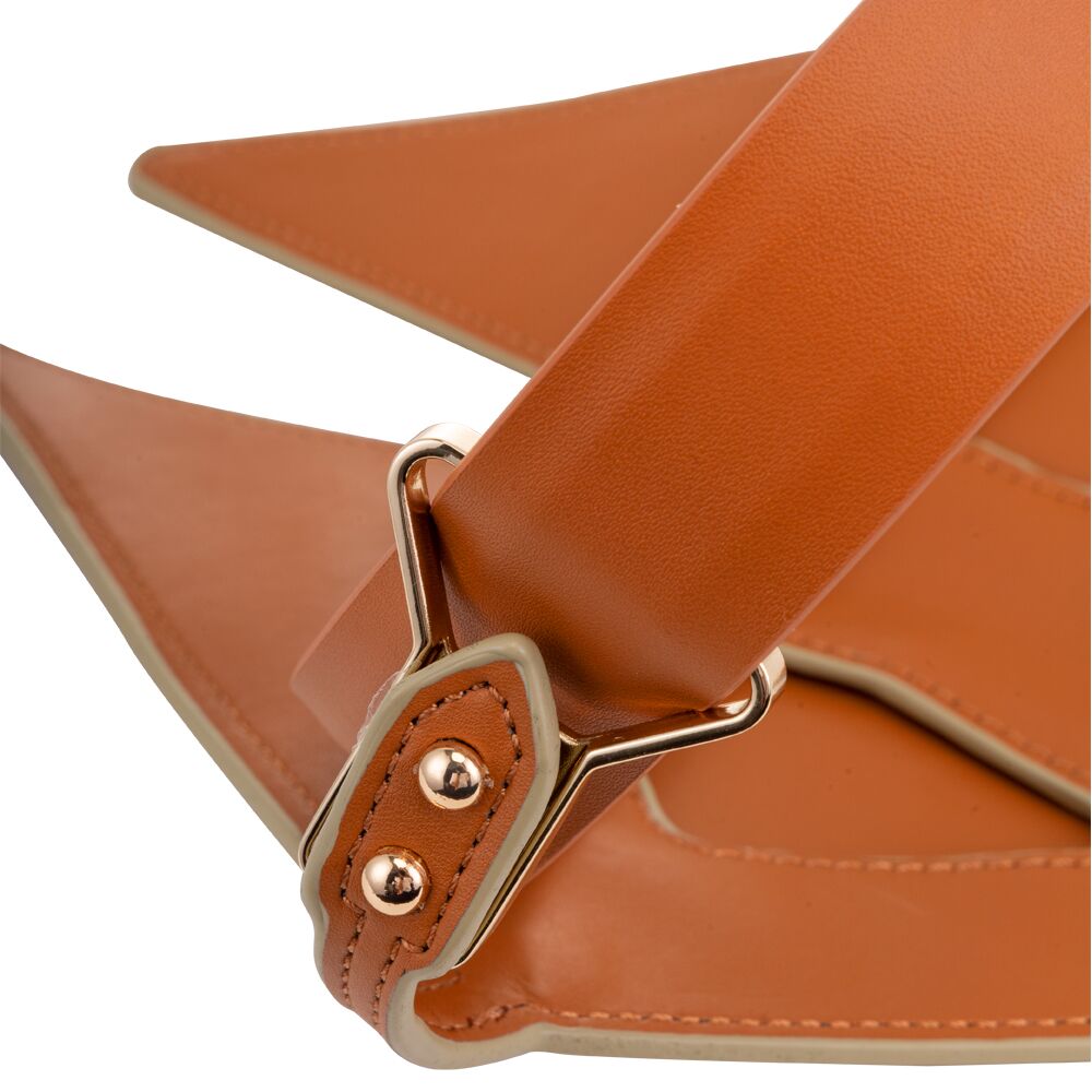 Маска на очі LOCKINK Vixen Blindfold, коричнева, натуральна шкіра, регульований обсяг