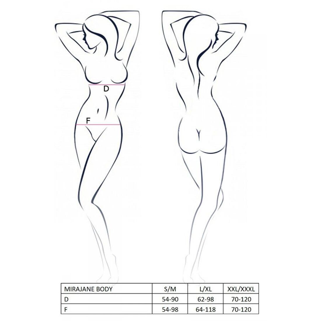 Напівпрозоре боді з вирізами Passion Exclusive Mirajane Body black XXL/XXXL, black