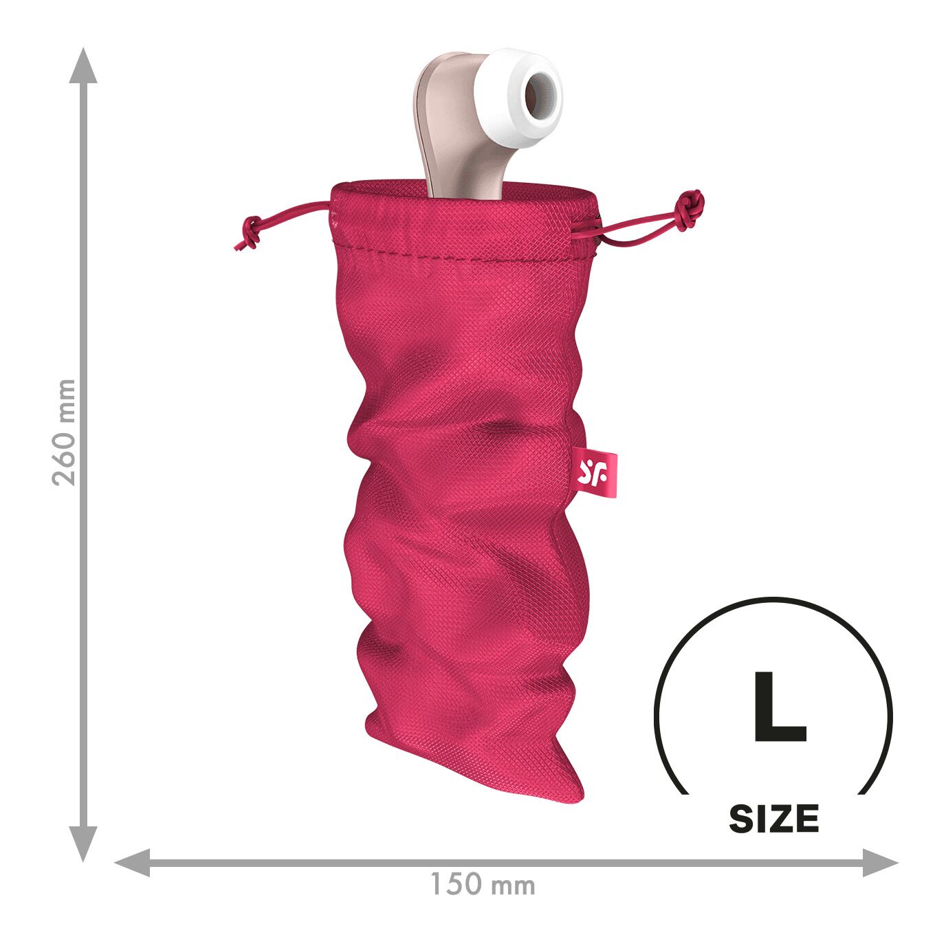 Мішечок для секс-іграшок Satisfyer Treasure Bag L, рожевий, на шнурку