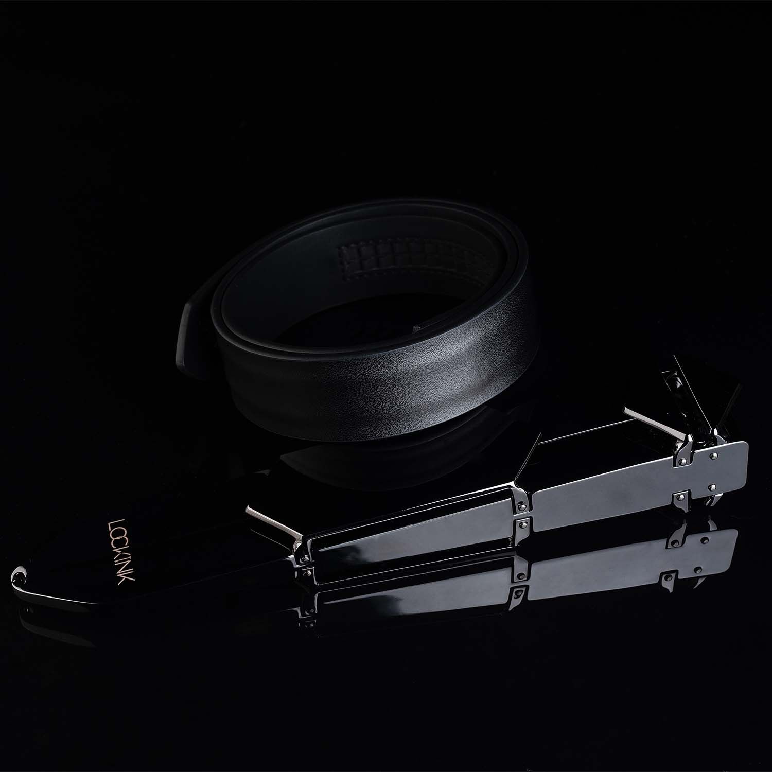 Регульована шльопалка LOCKINK Adjustable Slapper for Impact Play, чорна, натуральна шкіра