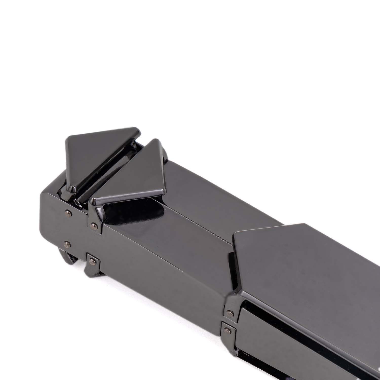 Регульована шльопалка LOCKINK Adjustable Slapper for Impact Play, чорна, натуральна шкіра