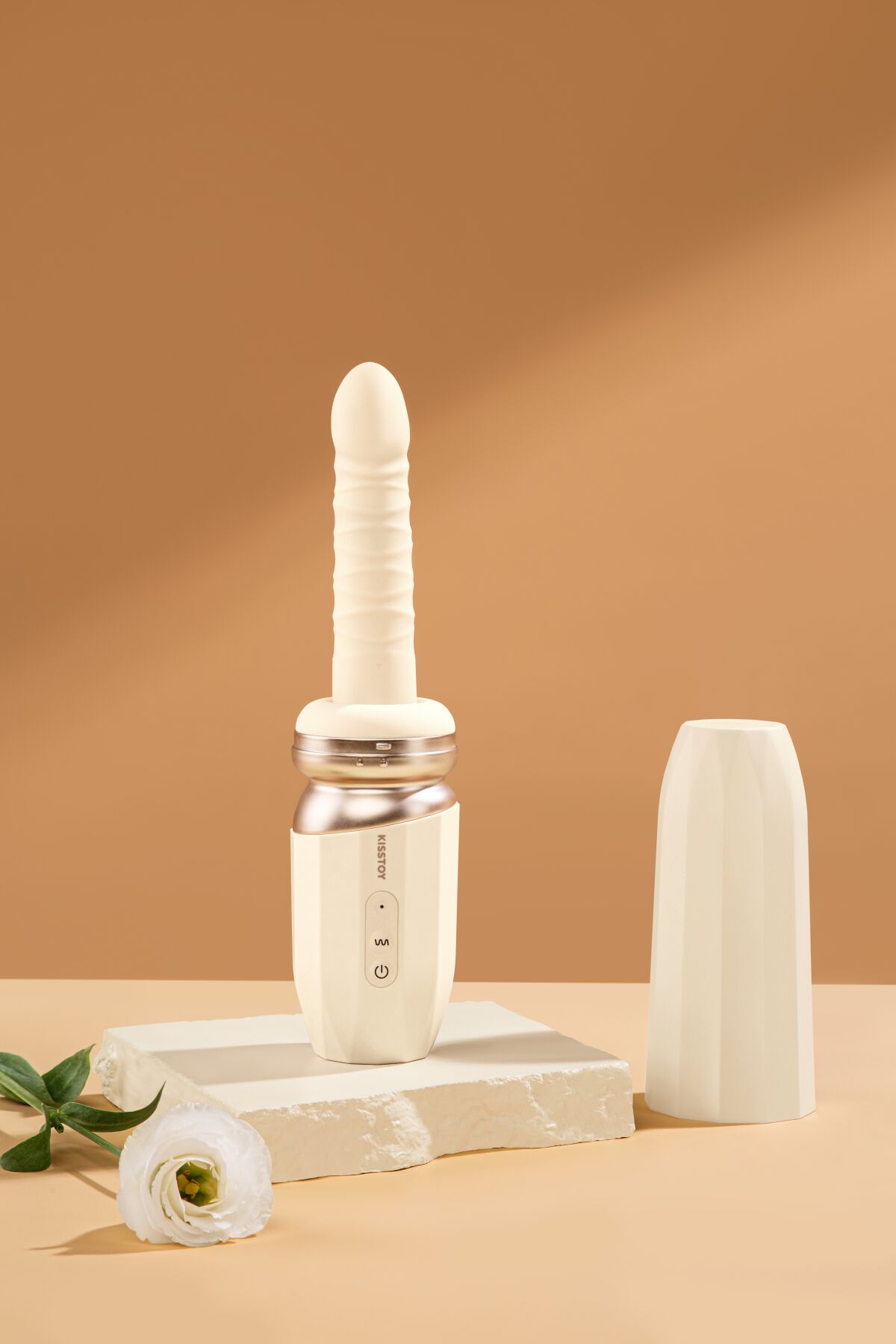 Міні секс-машина KISSTOY Tutu II на присосці, пульсація, імітація фрикцій, підігрів, знімна насадка