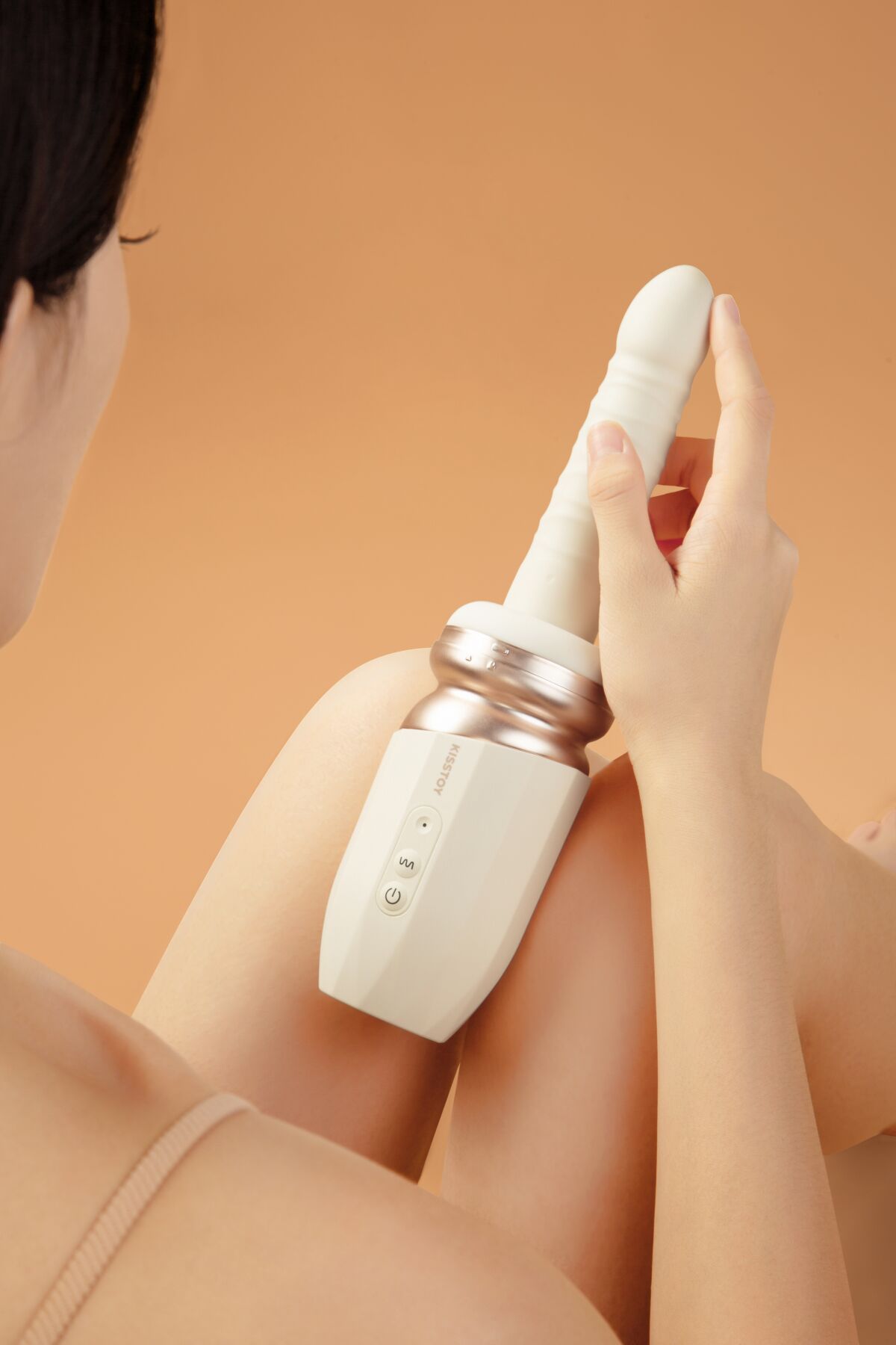 Міні секс-машина KISSTOY Tutu II на присосці, пульсація, імітація фрикцій, підігрів, знімна насадка